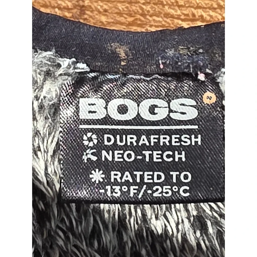 Bogs Crandall Tall Womens Waterproof Winter Boots Black Grey 72038-009 Size 9